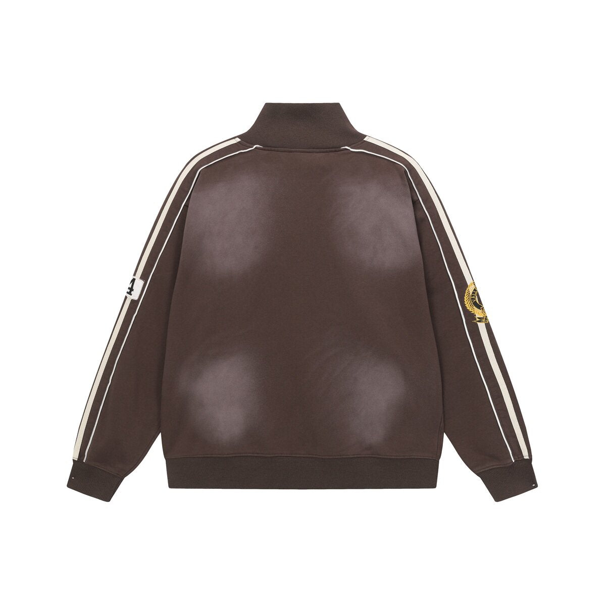 Vale Forever Valley Dreams Chenille Patch Lettering Vintage Wash Track Jacket brown