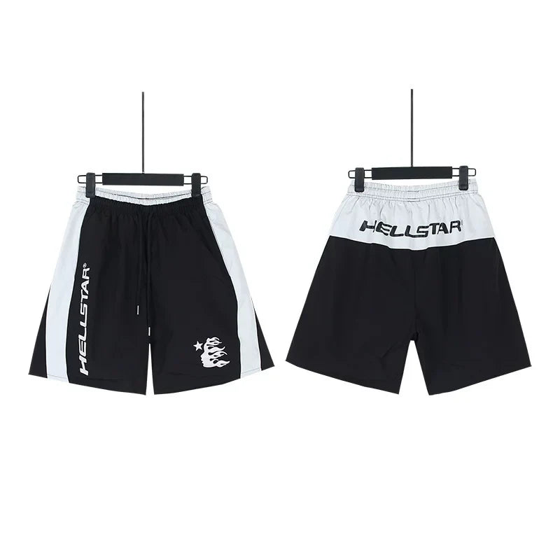 Hellstar Vintage Washed Ink Blot Graphic Street Shorts
